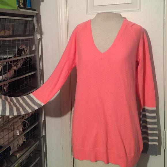 GAP Sweaters - NWT Gap medium neon orange and striped sweater