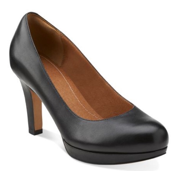 Clarks Delsie Bliss - Black Leather