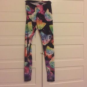 Space Galaxy Laster Cat Leggings