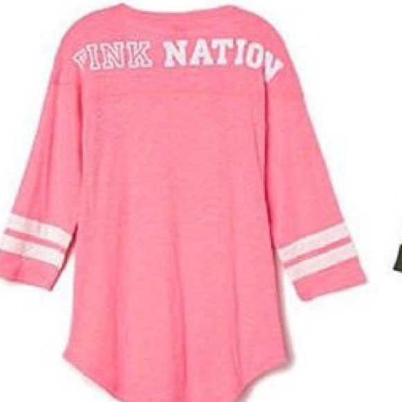 Xs Pink nation 3/4th sleeve shirt