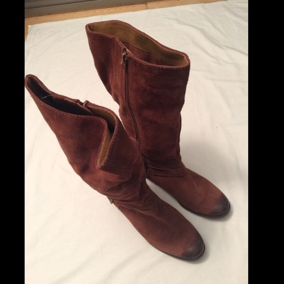 SUEDE BOOTS KNEE HIGH NINE WEST VINTAGE AMERICA10M