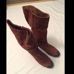 SUEDE BOOTS KNEE HIGH NINE WEST VINTAGE AMERICA10M
