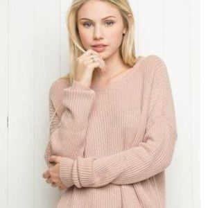 Brandy Melville Blush Pink Ollie Sweater