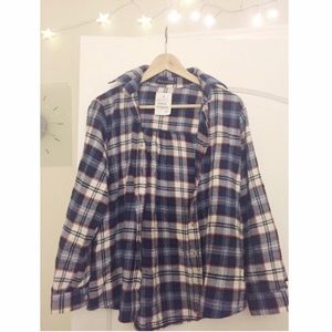 Brandy Melville Wylie Flannel Navy/Red/White