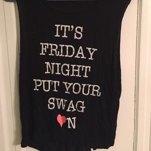 Black sleeveless shirt from Charlotte Russe