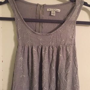 Grey and silver tank top