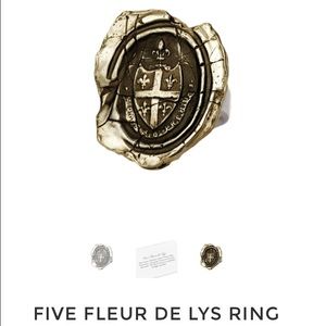 Five fleur de lys ring (size 10?)