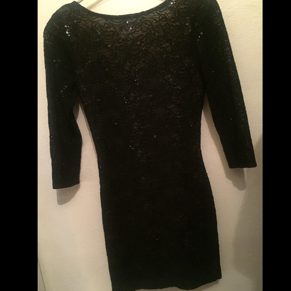 **ON HOLD** Black Backless Sequined Boutique Dress - Picture 2 of 4