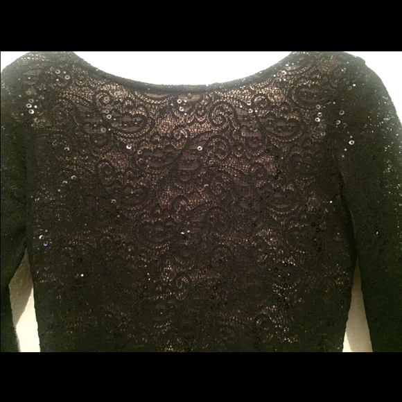 **ON HOLD** Black Backless Sequined Boutique Dress - Picture 3 of 4