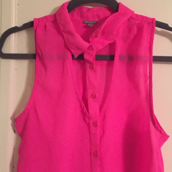 Bright pink clubbing tank top