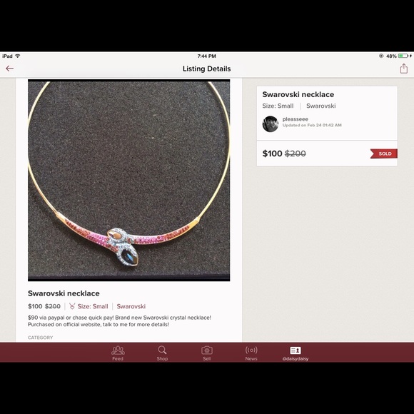 LOOKING FOR this Swarovski necklace! Please Share