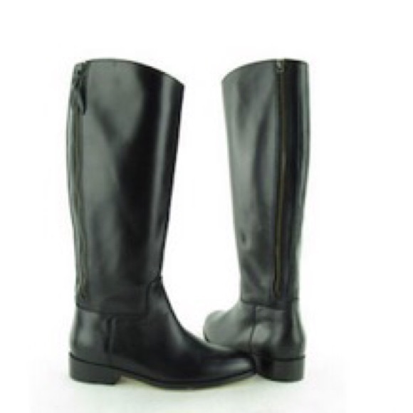 Cole Haan Arlington Black Leather Riding Boots