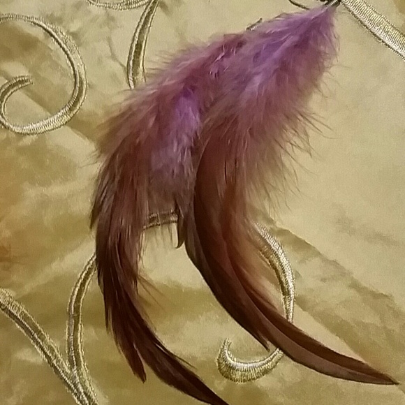 2ZIPPER BRACELETS & 2Pr FEATHER EARRINGS - Picture 3 of 4