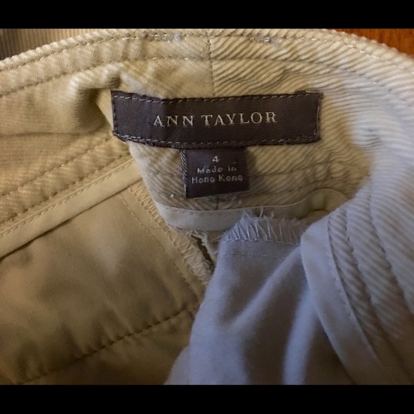 Ann Taylor Beige Corduroy Pants - Picture 2 of 4