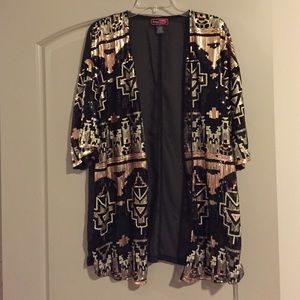 Sheer Sequin Kimono