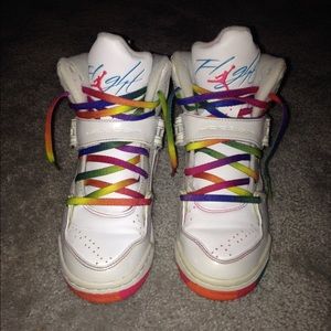 Size 4Y air Jordan high top shoes