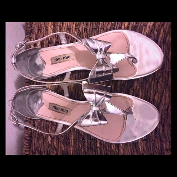 Miu Miu Bow Sandals