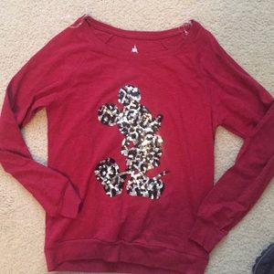 Mickey Mouse glitter top