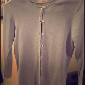 Pale blue Banana republic cardigan and shirt