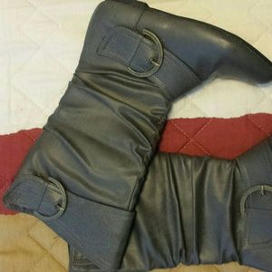 Gray boots