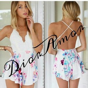 Very cute back out shorts romper