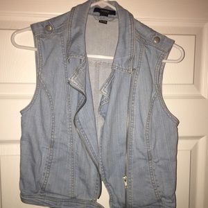 Forever 21 Jean Biker Vest