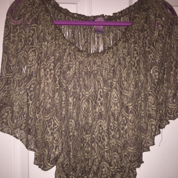 Brown sheer top