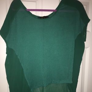 Green High low shirt