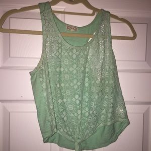 See Through Front Crop Top