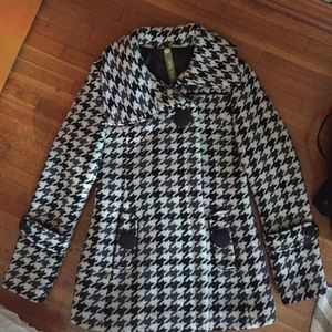 Soia & Kyo houndstooth wool coat