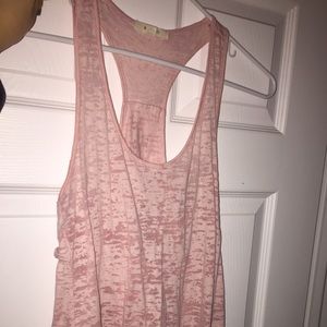 Light pink sheer tank top