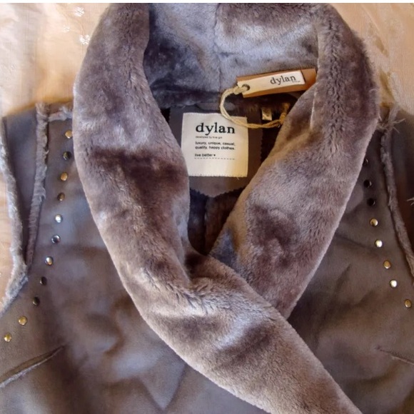 Beautiful and Cozy Faux Suede and Shearling Vest
