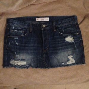 A&F Denim Jean Mini Skirt