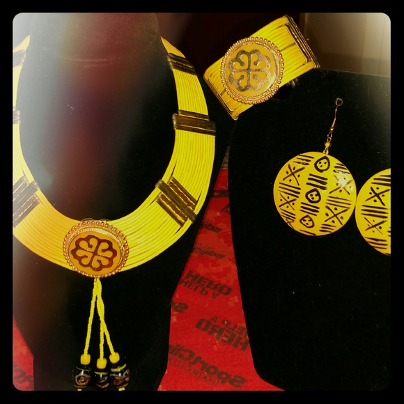 Necklace with matching bracelet and earrings