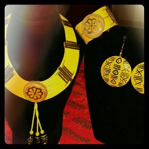 Necklace with matching bracelet and earrings