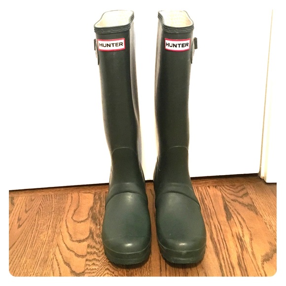 Tall Olive Green Hunter Rain Boots