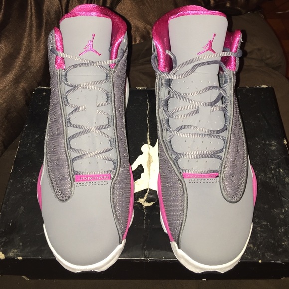 Jordan Cool Grey/Fusion Pink-White Glitter