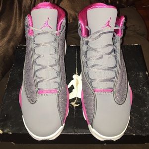 Jordan Cool Grey/Fusion Pink-White Glitter