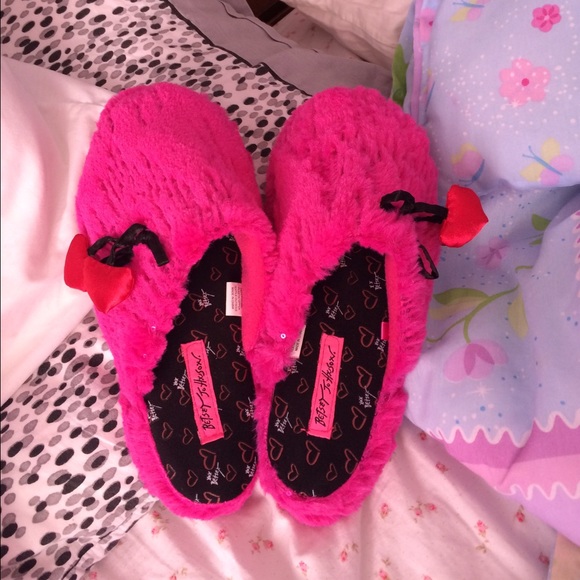 Rare Betsey Johnson Designer Pink Slippers
