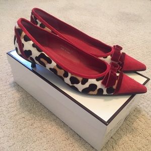 🎉HP 12/21🎉 Coach Ocelot Red Suede Kitten Heels