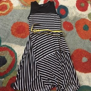 Black and White Striped Sheath dress size 4-6