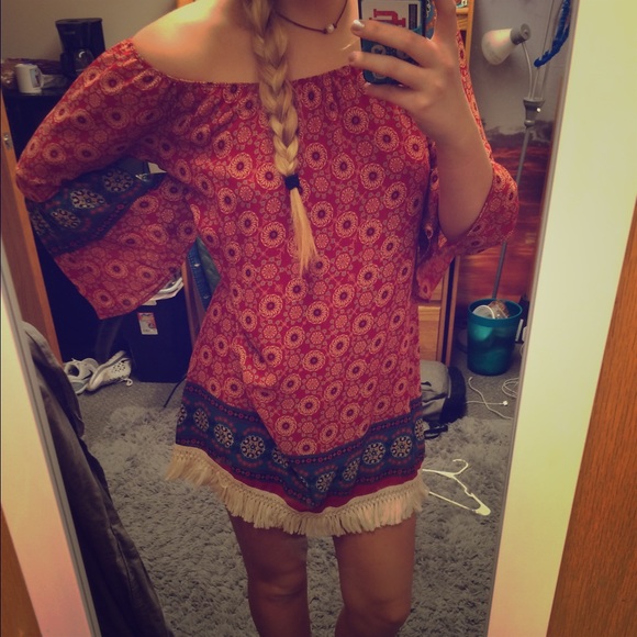 printed boho style dress