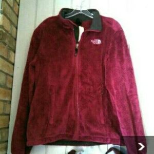 Pink/magenta  fuzzy north face jacket
