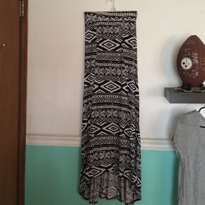 Pac Sun Aztec high-low maxi skirt