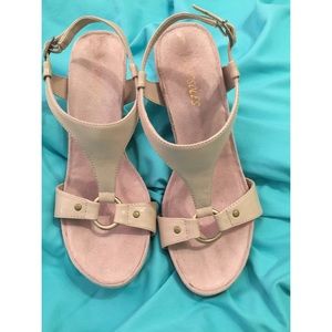Aerosoles tan wedge sandals