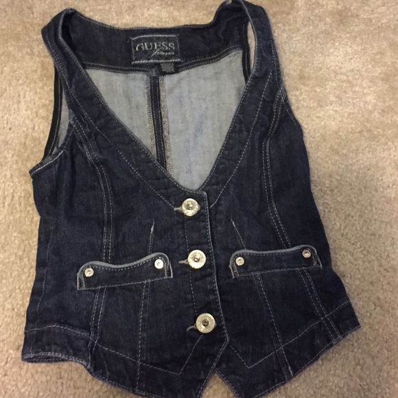 guess jeans vest
