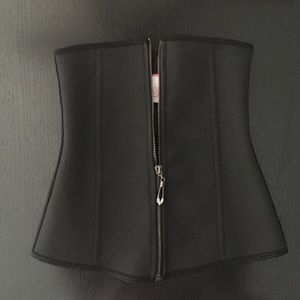 Black Waist Trainer with Zipper