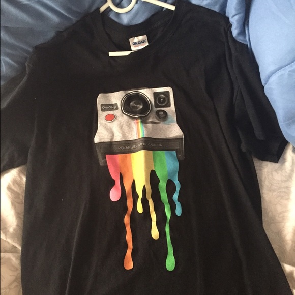 Tops - tshirt graphic print screen of a polaroid size (M)