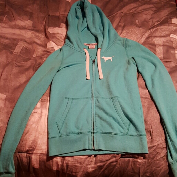 Light blue pink hoodie