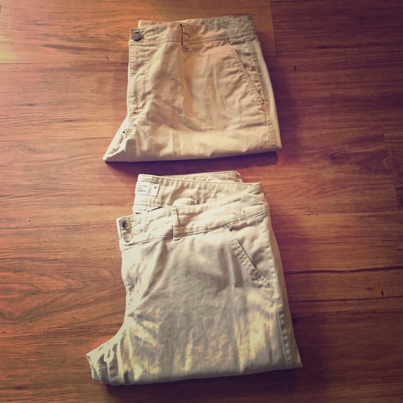 Two pairs of khaki pants